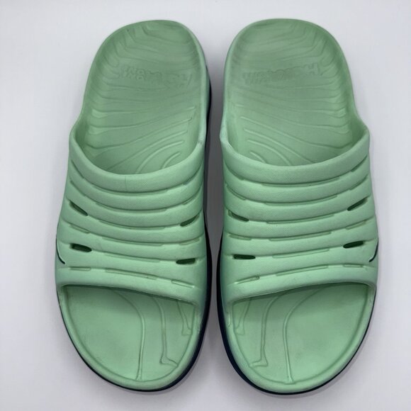 HOKA One One Sandal ORA Recovery Mint Green Blue Slide Shoes Men’s Size 12 - Picture 3 of 11